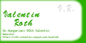 valentin roth business card